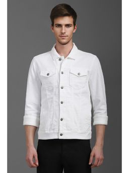 Louis Philippe - Men Casual White Solid/Plain Jacket