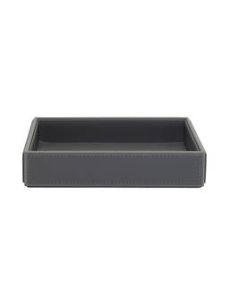 Pure Home + Living - Square Grey Pelle Tray