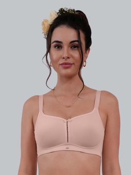 SOIE - Womens Non Padded Non Wired Full Coverage Minimiser Bra Peach