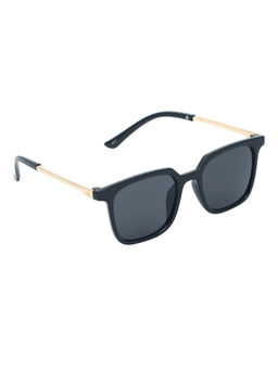 Spiky - Black Frame Black Lens Square UV Protection Sunglass 2957_BLK_BLK