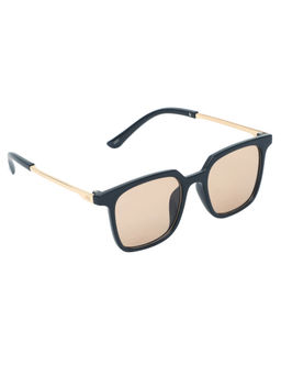 Spiky - Black Frame Brown Lens Rectangle UV Protection Sunglass 2957_BLK_BRN