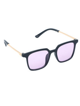 Spiky - Black Frame Purple Lens Rectangle UV Protection Sunglass 2957_BLK_INDI