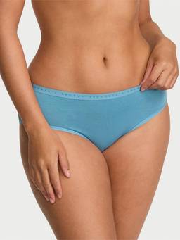 Victoria's Secret - Women Blue Stretch Cotton Hiphugger Hipster Panty