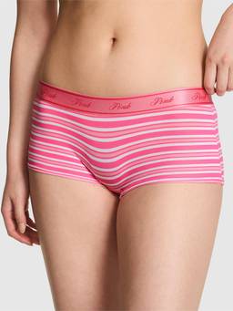 Victoria's Secret - Women Pink Stripes Cotton Boyshorts