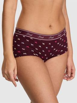 Victoria's Secret - Women Maroon Printed Cotton Boyshorts