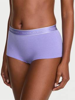 Victoria's Secret - Women Lavender Logo Cotton Boyshorts