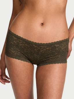 Victoria's Secret - Women Olive Lace Low-Rise Boyshorts