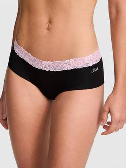 Victoria's Secret - Women Black Solid No-Show Cheeky Hipster Panty