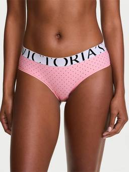 Victoria's Secret - Women Pink Polka Dot Printed Hipster Panty