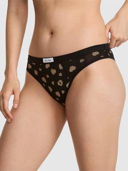 Victoria's Secret - Women Black Printed Cotton Cheeky Brief Panty
