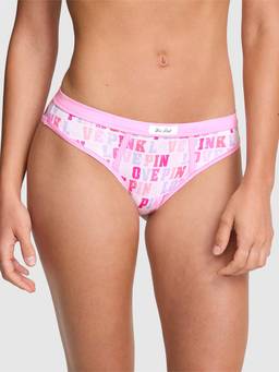 Victoria's Secret - Women Pink Cotton Blend Cheeky Brief Panty
