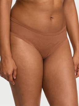 Victoria's Secret - Women Brown No-Show Snake Mesh Cheeky Brief Panty