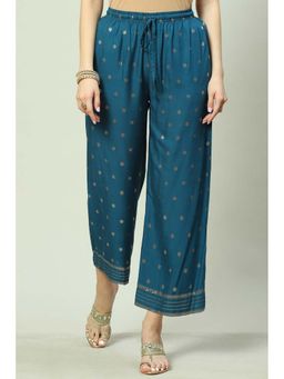 Biba - Women Teal Printed Palazzo