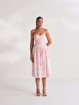 Roze - Pink Lana Floral Print Dress