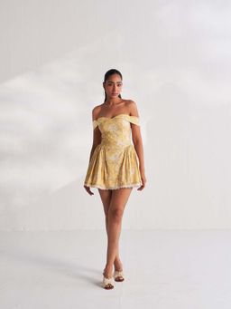 Roze - Yellow Serena Floral Print Dress