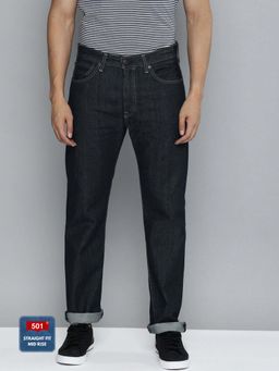 Levi's - Men Navy Blue 501Â® Straight Fit Jeans