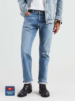 Levi's - Men Blue 501 Straight Fit Jeans