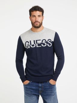 Guess - Blue Colorblock Sweater