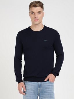 Guess - Navy Blue Solid Sweater