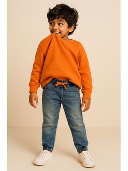 Tales & Stories - Boys Green Lycra Jeans