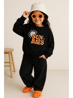 Tales & Stories - Girls Black Polycotton Sweatshirt