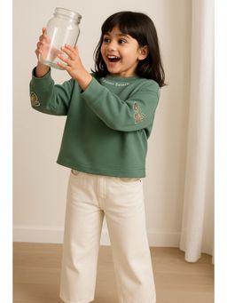 Tales & Stories - Girls Olive Polycotton Sweatshirt