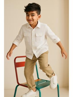 Tales & Stories - Boys White Cotton Shirt