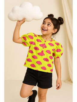 Tales & Stories - Girls Green Viscose Top