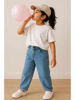 Tales & Stories - Girls Blue Cotton Jeans