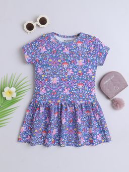 Baby Nation - Girls Blue Cotton Dress