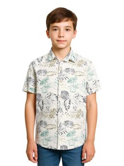 CAVIO - Boys Green Cotton Shirt