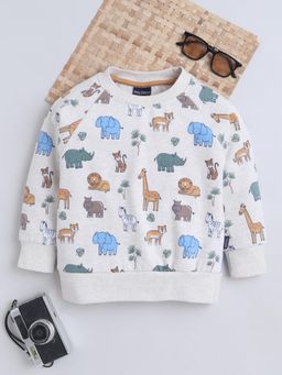 Baby Nation - Unisex Cream Cotton Sweatshirt