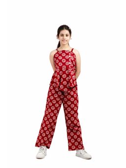 Titrit - Girls Maroon Cotton Top with Pant