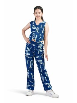 Titrit - Girls Blue Cotton Top with Pant
