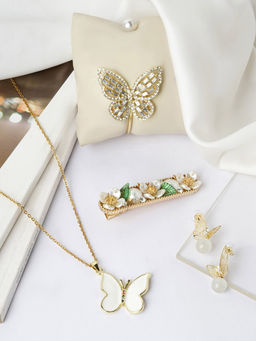 Joker and Witch - Joker & Witch Gold Drop Butterfly Jewellery Set