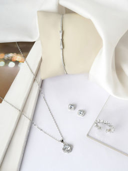 Joker and Witch - Joker & Witch Sleek Silver Shine Jewellery Set