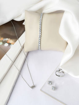 Joker and Witch - Joker & Witch Silvered Rhinestone Jewellery Set