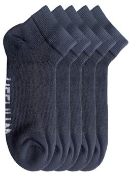 Heelium - Bamboo Quarter Ankle Socks for Men, UK7-11, 5 Pairs, Grey
