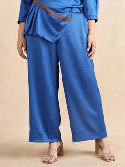 RAREISM - Antela Primary Blue Wide Ankle Length Trouser