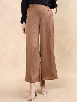 RAREISM - Dayna Light Brown Wide Ankle Length Trouser