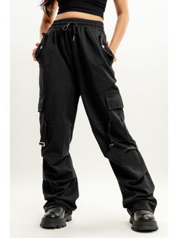 FREAKINS - Black Street Style Cargo Pant