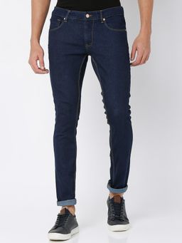 Spykar - Raw Blue Cotton Slim Fit Narrow Length Jeans for Men (Skinny)