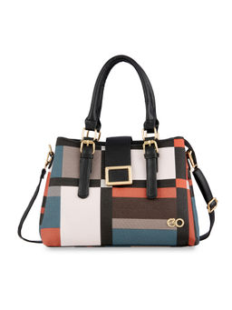 E2O - Multi-Color Colorblock Satchel Handbag for Women