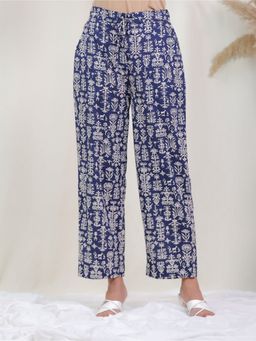 ARAMYA - Indigo Blue Soft Cotton Butta Pant
