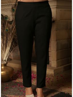 ARAMYA - Black Viscose Pant