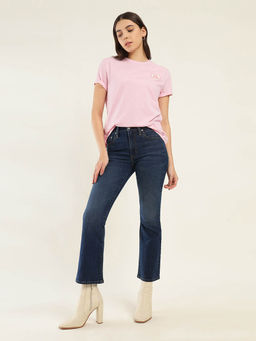 Levi's - Women Purple Cotton Solid T-Shirt