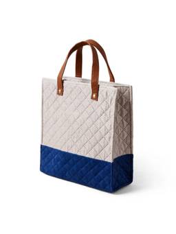 Awestuffs - Luxury Lunch Bag for Office Use Velvet Quilted Soft Exterior