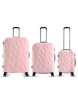 it luggage - Ice Cap Pink Set of 3 28-24-20 Inches Expandable Hardsided TSA Luggage Trolley