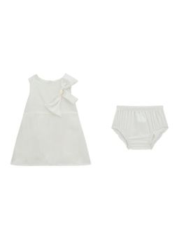 Guess - White Polyester Solid Girl Dress with Panty