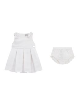 Guess - White Polyester Solid Girl Dress with Panty